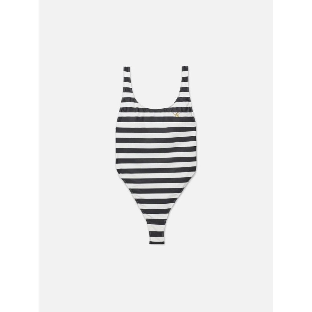 Frame x Ritz Paris New Stripe Swimsuit White Multi Medium